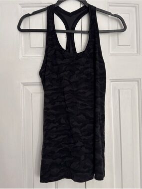 lululemon athletica Black Camouflage Racerback Tank